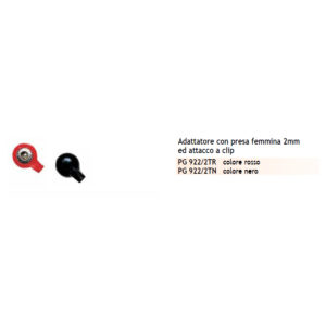 Adattatore Con Presa Femmina 2mm Ed Attacco A Clip x1 Nero
