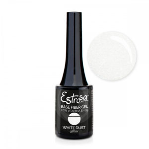 Estrosa Base Fiber Gel White Dust Glitter 14ml