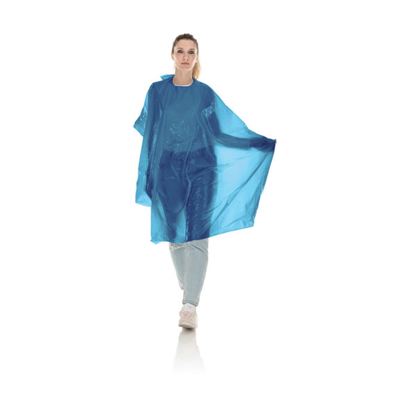 Mantella Taglio Monouso in Polietilene Blu x20pz