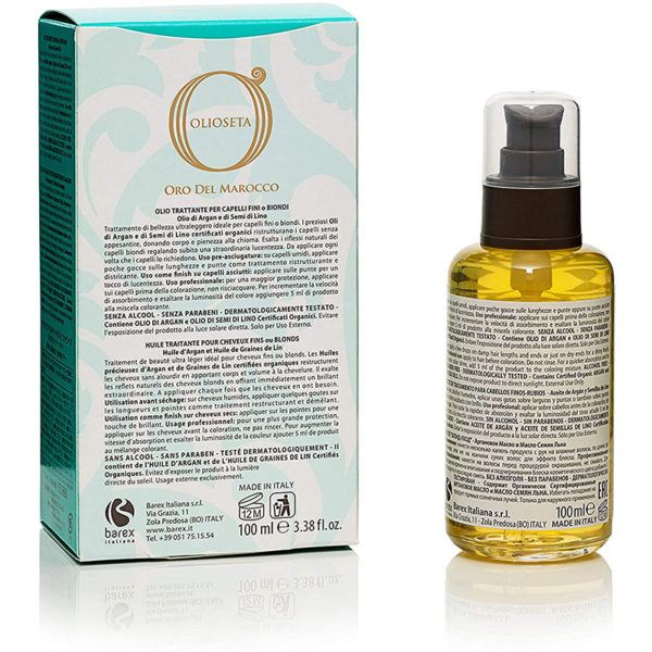 Oro Del Marocco Olioseta Trattamento Olio Per Capelli Fini O Biondi 100ml - immagine 3